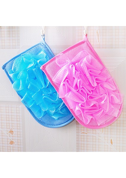 Yeşil Stil Duş Eldiveni Peeling Çıkarıcı El Vücut Temizlik Fırçası Sünger Banyo Masaj Fırçası Havlu Duş Iki Yüzlü (Yurt Dışından) indirimleri