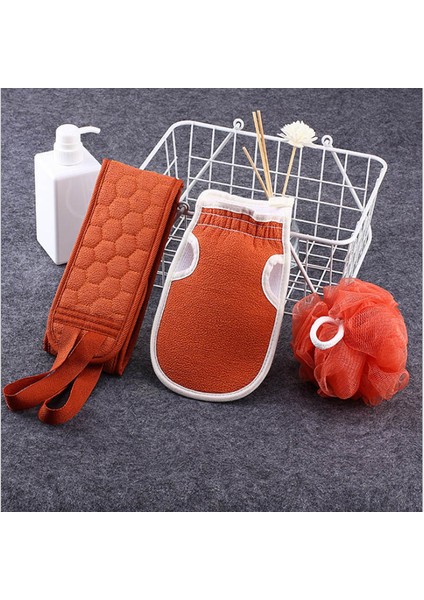 Sarı Stil Banyo ve Dezenfeksiyon Topu Seti Sünger Havlu Üç Parça Banyo Uzun Sırt Temizleme Havlusu Banyo Aksesuarları (Yurt Dışından) indirimleri