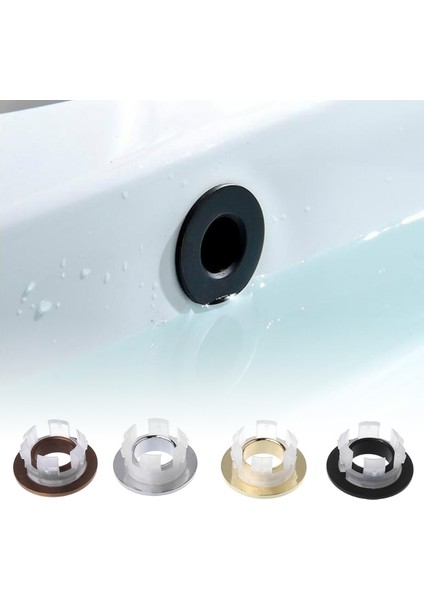 Altın Tarzı Banyo Lavabo Bataryası Lavabo Taşma Kapağı Pirinç Altı Ayak Yüzük Içi Yedek Parça Dairesel Taşma Deliği Için Dayanıklı (Yurt Dışından) fırsatları
