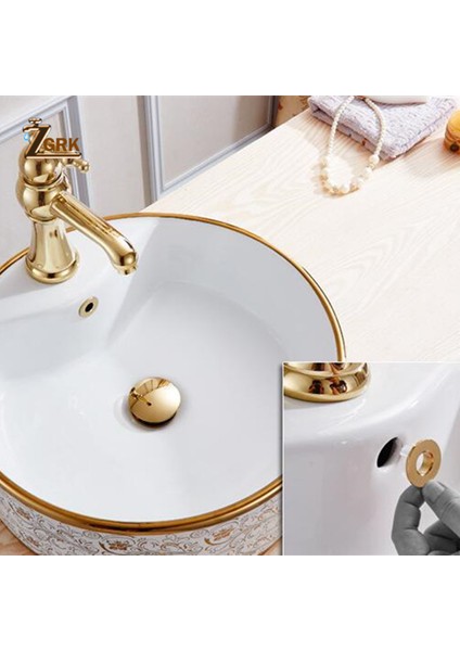 Altın Tarzı Zgrk Banyo Parçaları Lavabo Bataryası Lavabo Taşma Kapağı Pirinç Yüzük Banyo Ürünü Lavabo Delik Kapağı Lavabo Düzenleyici Takımı Değiştirme (Yurt Dışından) fırsatları