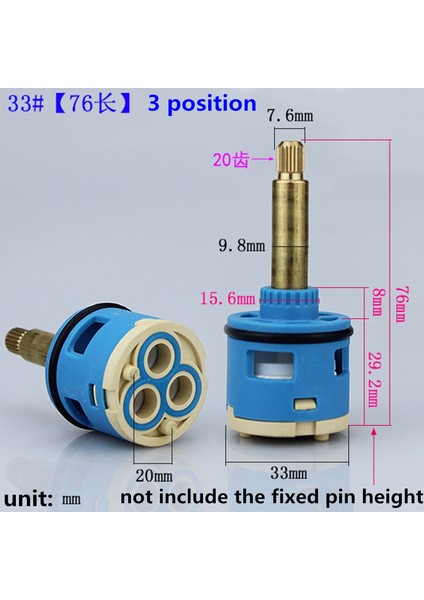 33 mm Çap 3p 76MM L Stili Banyo Bataryası Kartuş Aksesuarları Duş Başlığı Küvet Su Karıştırma Valfi Konumu Çapı - Türkçe E-Ticaret Başlığı (Yurt Dışından)