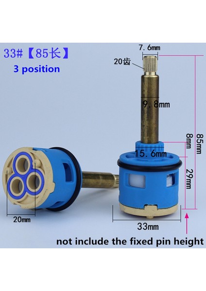 33 mm Çap 3p 76MM L Stili Banyo Bataryası Kartuş Aksesuarları Duş Başlığı Küvet Su Karıştırma Valfi Konumu Çapı - Türkçe E-Ticaret Başlığı (Yurt Dışından) fırsatları