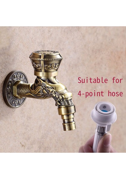 No.4 Tarzı Duvar Montajı Bibcock Antika Ejderha Oymalı Pirinç Retro Küçük Musluk Dekoratif Bahçe Musluğu Çamaşır Makinesi Mop Wc Bataryaları (Yurt Dışından) indirimleri