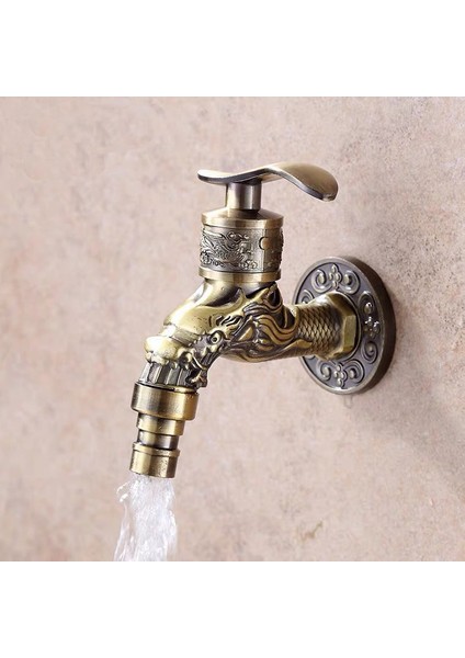 No.1 Tarzı Doodii Oymalı Duvar Montajı Çinko Alaşımlı Antika Musluk Bahçe Yıkama Lavabo Bataryası Dekoratif Açık Hava Bahçe Süpürge Muslukları Torneira Parede (Yurt Dışından) indirimleri