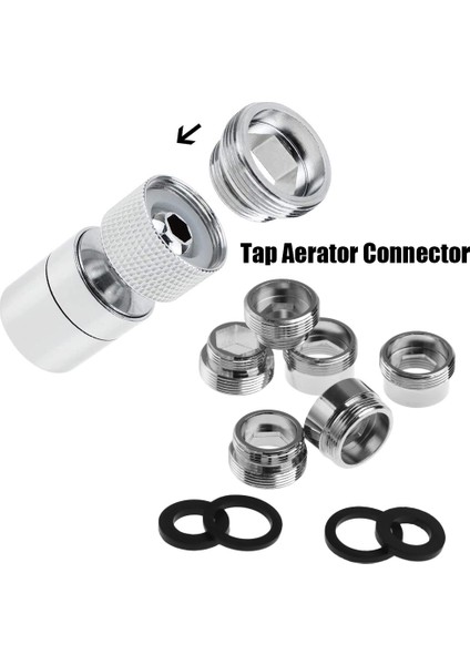22MM-22MM Tarzı Mutfak Bataryası Için Contalı Metal Dış Iç Iplikli Su Tasarruf Adaptör Aerator Bağlantısı (Yurt Dışından) fiyatları