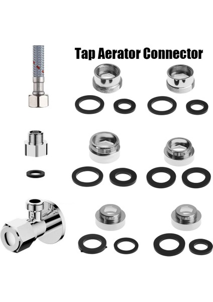 28MM-22MM Tarzı Mutfak Bataryası Için Contalı Metal Dış Iç Iplikli Su Tasarruf Adaptör Aerator Bağlantısı (Yurt Dışından)
