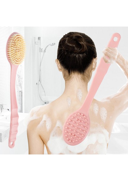 Iskandinav Pudra Stili Uzun Sap Fırça ile Cilt Masajı ve Vücut Temizleme Fırçası - Banyo Aksesuarları (Yurt Dışından) fiyatları