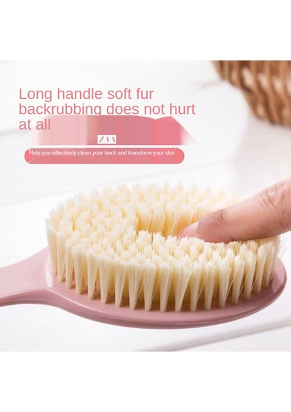 Iskandinav Pudra Stili Uzun Sap Fırça ile Cilt Masajı ve Vücut Temizleme Fırçası - Banyo Aksesuarları (Yurt Dışından) fırsatları