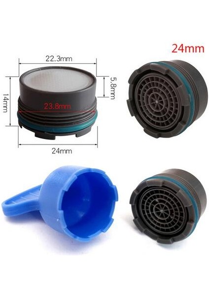 24 mm Tarzı Su Tasarrufu Musluk Aeratörü ile Set Tamir Anahtarı Aracı Abs Mutfak Lavabo Bataryası Köpük Banyo Aksesuarları (Yurt Dışından)