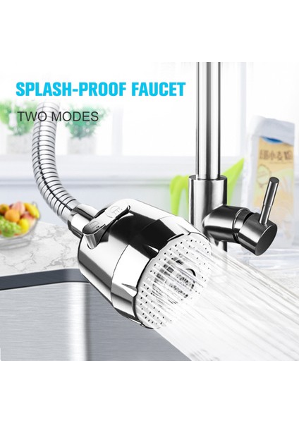 3 Kaplama Uzun Stil Modes Ayarlı Musluk 360 Derece Dönme Filtre Uzatma Borusu Duş Su Tasarrufu Bataryası Evrensel Mutfak Lavabo Aksesuarları (Yurt Dışından) modelleri