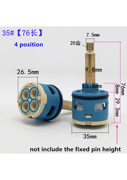 35MM Çap 4p 76MM L Stili Banyo Bataryası Kartuş Aksesuarları Duş Başlığı Küvet Su Karıştırma Valfi Konumu Çapı - Türkçe E-Ticaret Başlığı (Yurt Dışından)