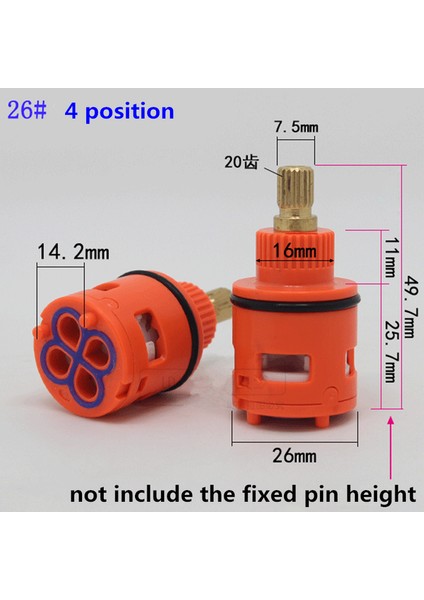 26MM Çap 4p Tarzı Banyo Bataryası Kartuş Aksesuarları Duş Başlığı Küvet Su Karıştırma Valfi Konumu Çapı - Türkçe E-Ticaret Başlığı (Yurt Dışından)