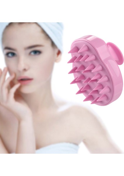 Pembe Tarzı Silikon Baş Vücut Saç Masaj Fırçası Şampuan Fırçası Saç Yıkama Tarak Duş Fırçası Spa Masaj Fırçası Saç Fırçası (Yurt Dışından)