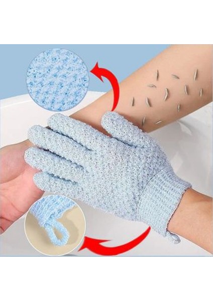 Mavi Stil Yeni Beş Parmak Jakarlı Banyo Temizleme Arka Banyo Eldiveni Çift Taraflı Peeling Havlu Soyucu Banyo Eldiveni Temizleyiciler (Yurt Dışından) fiyatları
