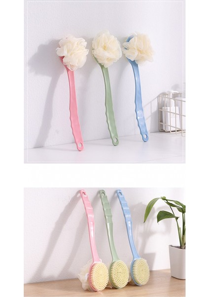 Pembe Tarzı Banyo Aksesuarları Için Iki Bir Arada Uzun Saplı Plastik Banyo Duş Sırt Spa Fırçası Temizleyici Fırça Deri Temizleme Fırçaları (Yurt Dışından) modelleri