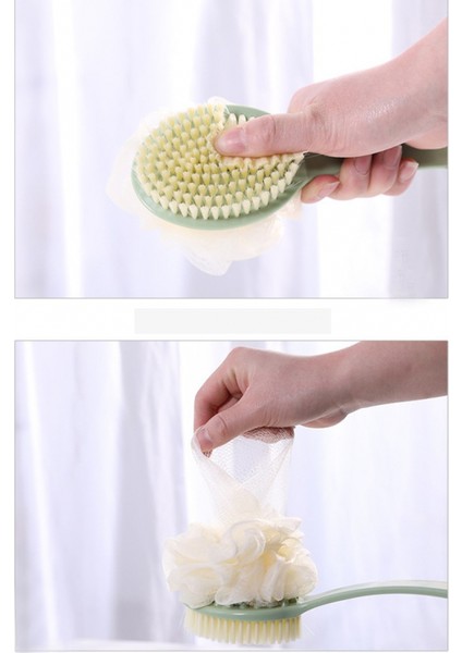 Pembe Tarzı Banyo Aksesuarları Için Iki Bir Arada Uzun Saplı Plastik Banyo Duş Sırt Spa Fırçası Temizleyici Fırça Deri Temizleme Fırçaları (Yurt Dışından) indirimleri