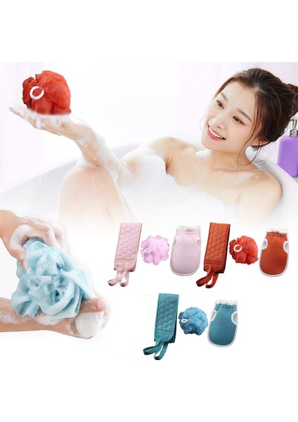 Pembe Tarzı Banyo Vücut Peeling Fırça Seti - Türkçe (Yurt Dışından) fırsatları