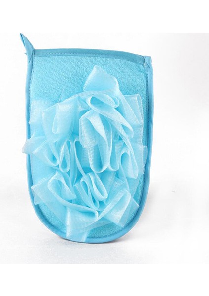 Mavi Stil Banyo Eldiveni Banyo Çiçeği Sızdırmayan Parmak Çift Taraflı Banyo Havlusu Vücut Peeling Masajı Soyulmuş Banyo Eldiveni (Yurt Dışından)