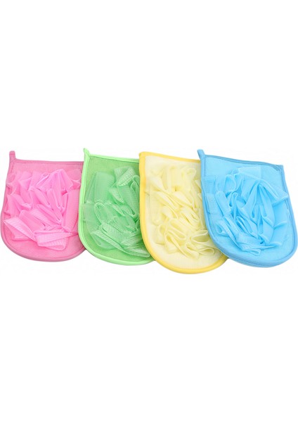 Mavi Stil Banyo Eldiveni Banyo Çiçeği Sızdırmayan Parmak Çift Taraflı Banyo Havlusu Vücut Peeling Masajı Soyulmuş Banyo Eldiveni (Yurt Dışından)