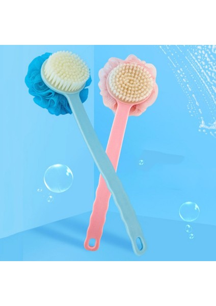 Pembe Tarzı 2-1 Vücut Fırçası Duş Masajı Doğal Kıl Fırça Ev Banyo Spa Banyo Scrubber Spa Duş Fırçası Banyo Masaj Fırçaları (Yurt Dışından)