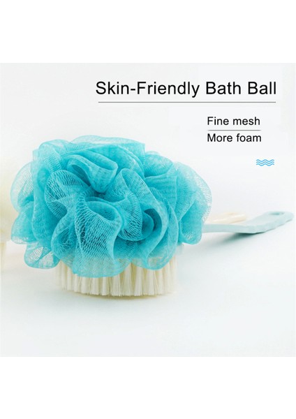 Pembe Tarzı 2-1 Vücut Fırçası Duş Masajı Doğal Kıl Fırça Ev Banyo Spa Banyo Scrubber Spa Duş Fırçası Banyo Masaj Fırçaları (Yurt Dışından)