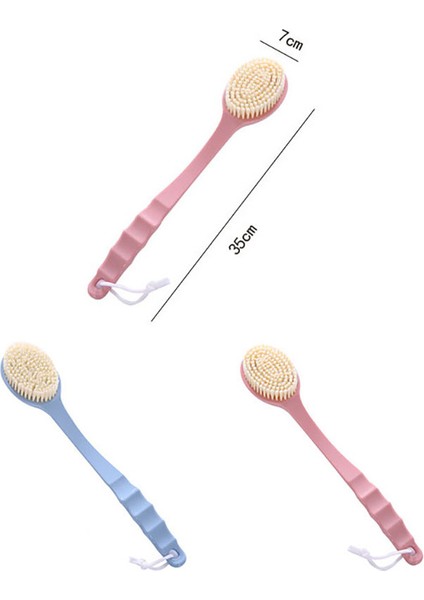 Iskandinav Pudra Stili Uzun Sap Fırçayla Cilt Masajı Yapan Vücut Fırçası - Banyo Aksesuarları (Yurt Dışından) indirimleri