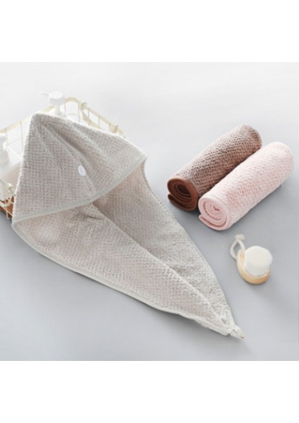 Bej Tarzı Mercan Yün Emici Kuru Saç Bone Hızlı Kuruyan Saç Havlusu Hızlı Kuruyan Havlu Sarım Yetişkin Duş Başlığı Emici Havlu (Yurt Dışından) fırsatları