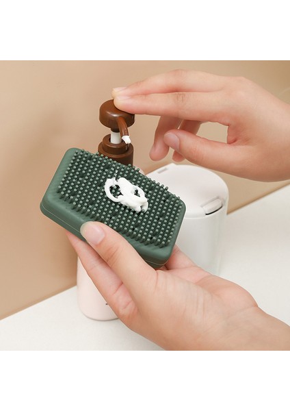 Yeşil Stil Silikon Vücut Fırçası Bebek Duş Temizleyici Çamur Kiri Giderici Vücut Fırçası Masaj Ev Lı (Yurt Dışından) fiyatları