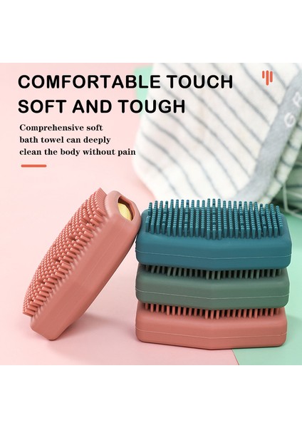 Yeşil Stil Silikon Vücut Fırçası Bebek Duş Temizleyici Çamur Kiri Giderici Vücut Fırçası Masaj Ev Lı (Yurt Dışından) modelleri