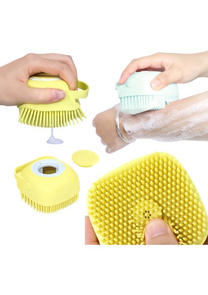 Pembe Tarzı Şampuan El Fırçası Vücut Saç Derisi Masaj Fırçası Şampuan Banyo Malzemeleri Yumuşak Saç Derisi Fırçası Yıkayıcı Dispenser Silikon Yumuşak Tarak (Yurt Dışından)