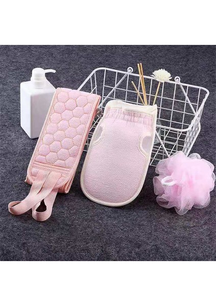 Pembe Tarzı Spllash-Scrubber Banyo Vücut Fırçası Duş Peeling Sırt Fırçası Temizlik Kemerleri Lekeleri Çıkaran Peeling Eldivenleri Drog (Yurt Dışından) fiyatları