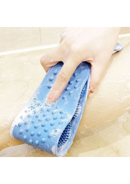 G Tarzı Cinsiyet Farketmeyen Yumuşak Elastik Silikon Sırt Kemeri Çift Taraflı Çek Geri Banyo Havlu Masaj Bakım Temizleme Rub (Yurt Dışından) modelleri