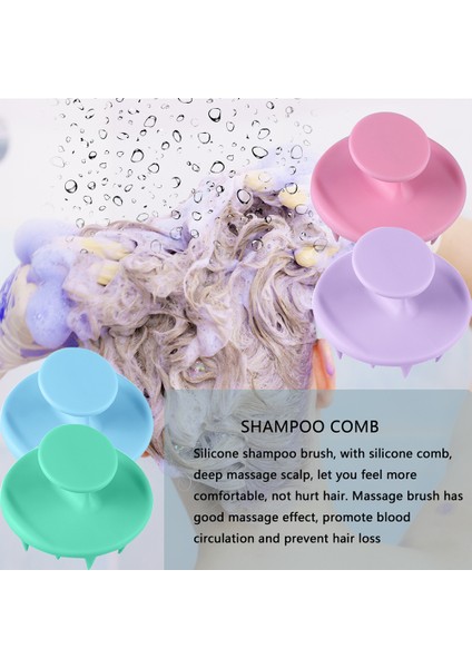 Pembe Tarzı Silikon Duş Saç Yıkama Fırçası Şampuan Tarak Baş Derisi Masaj Fırçası Ev Banyo Aksesuarları (Yurt Dışından) indirimleri