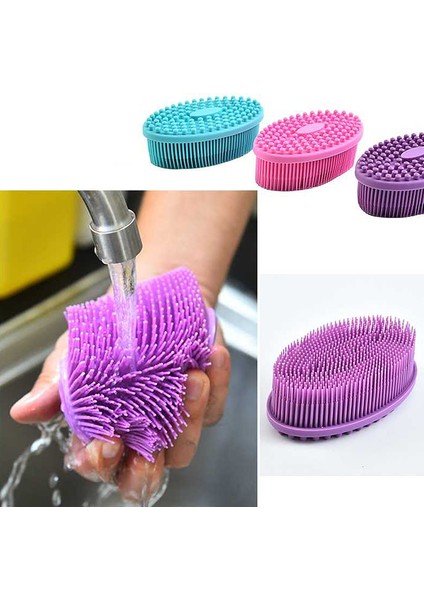 Yeşil Stil Silikon Banyo Fırçası Bebek Yumuşak Yüksek Kaliteli Bebek Dokunsal Eğitim Fırçası Dayanıklı Bebek Masaj Fırçası Yeni 2021 (Yurt Dışından) fiyatları
