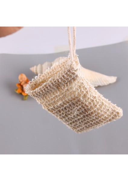 1 Adet 12X14CM Tarzı Doğal Taşınabilir Yumuşak Peeling Ağ Fileli Sabun Poşeti Köpük Net Sabun Saklayıcı Banyo Duş Aksesuarları (Yurt Dışından)