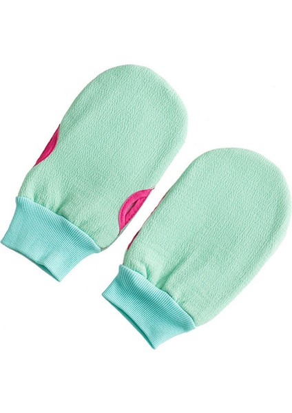 Yeşil Stil Sihirli 2’li Yumuşak Banyo Vücut Duş Eldiveni Tüy Alma Eldiveni Peeling Güçlü Premium Banyo Yıkama Vücut Aksesuarları (Yurt Dışından)