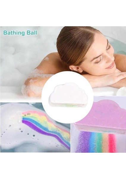 Üzüm Tarzı Yaratıcılık Banyo Sabunu Bulut Tuzu Nemlendirici Soyucu Vücut Temizleme Cilt Köpük Banyo Bombaları Gökkuşağı Sabunu Bulut Tuzu Bebek (Yurt Dışından)