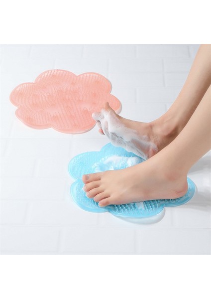 Mavi Stil Silikon Banyo Paspasları Tembel Insanlar Banyo Aracı Sırt Masaj Yastığı Taban Kaymaz Masaj Pedı Foot Wash Banyo Matı (Yurt Dışından) fırsatları