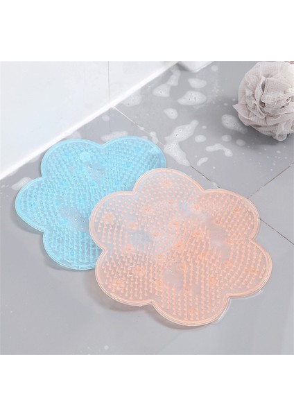 Mavi Stil Silikon Banyo Paspasları Tembel Insanlar Banyo Aracı Sırt Masaj Yastığı Taban Kaymaz Masaj Pedı Foot Wash Banyo Matı (Yurt Dışından) indirimleri