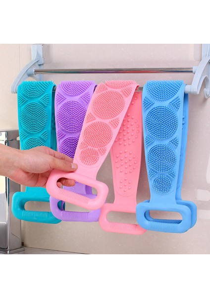 Pembe Tarzı Silikon Fırçalar Kemer Havlu Duş Banyo Ovalama Geri Çamur Soyma Duş Fırçası Aracı Temiz Vücut Cilt Bakımı Drog (Yurt Dışından) modelleri