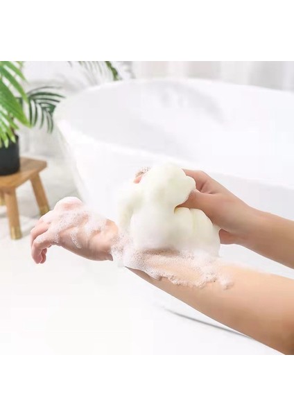 Beyaz Pembe Tarzı Banyo Köpük Topu Yumuşak Duş Ağ Köpüren Peeling Temizleyici Vücut Cilt Temizleyici Yumuşak Temizlik Aracı Banyo Aksesuarları (Yurt Dışından) modelleri