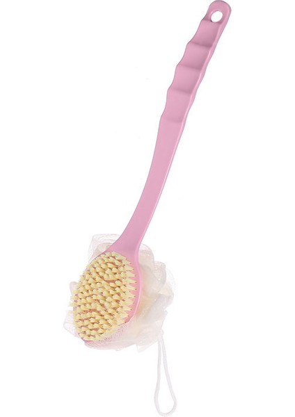 Çift Taraflı Pembe Tarz Uzun Saplı Yumuşak Saçlı Banyo Sırt Fırçası Temizlik Aracı Banyo Fırçası Temizlik Havlusu Ev Banyo Malzemeleri (Yurt Dışından)