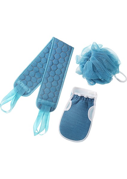 Pembe Tarzı 3 Adet Banyo Vücut Peeling Eldiveni Vücut Yıkama Peeling Fırçası Duş Geri Fırça Sıçrama Peeling Lekesi Çıkarıcı Banyo Havlu Seti (Yurt Dışından) fiyatları