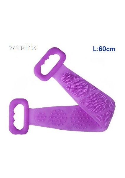 Mor Tarzı Banyo Aksesuarı Silika Jel Banyo Havlusu Öğrenci Kadınlar Güçlü Sırt Fırçalama Peeling Banyo Fırçası (Yurt Dışından)