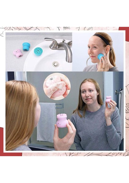 Pembe Tarzı Ahtapot Silikon Yüz Yıkama Fırçası Aracı Derin Gözenek Temizleme Peeling Yıkama Cilt Bakımı Araçları (Yurt Dışından) modelleri