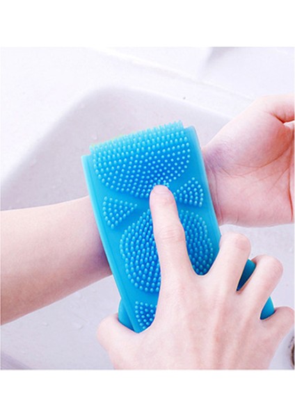 Yeşil Stil Yeni Trend Satış Banyo Silikon Uzun Ovalama Yıkama Bez Banyo Fırça Arka Peeling Scrub Duş Havluları Cilt Bakımı Banyo Bru (Yurt Dışından) modelleri