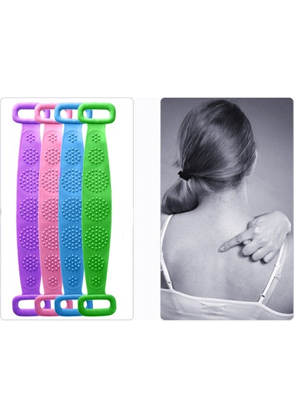 Yeşil Stil Yeni Trend Satış Banyo Silikon Uzun Ovalama Yıkama Bez Banyo Fırça Arka Peeling Scrub Duş Havluları Cilt Bakımı Banyo Bru (Yurt Dışından) indirimleri