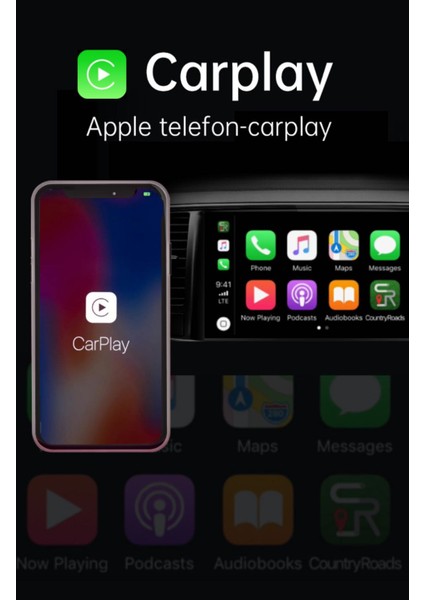 Yeni Tasarım Mimi Kablosuz Carplay ve USB Typc-E Uyumlu Araç Adaptörü