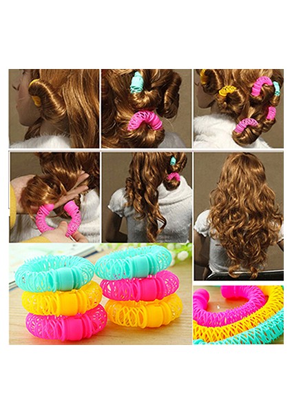 3 Adet Tarzı Moda Sihirli Saç Maşası Spiral Kıvırcık Rulo Donut Saç Şekillendirme Aracı Saç Aksesuarları (Yurt Dışından)