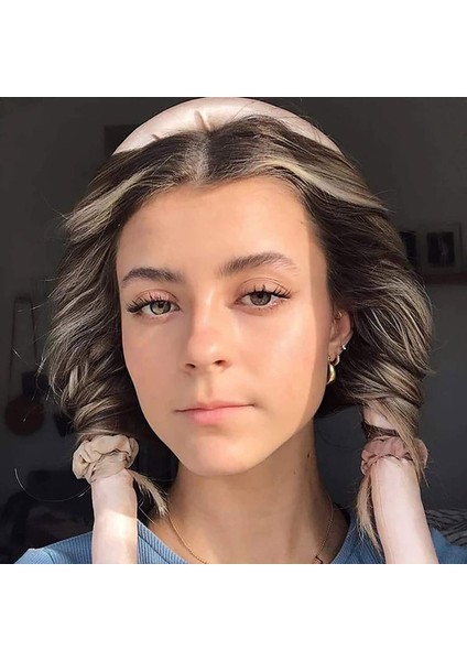 C Set Cof Leopard Style Isı Olmadan Kıvırcık Çubuk Kafa Bandı - Tembel Bukle Oluşturucu Set Isı Olmadan Bukleler Ipek Kurdele Saç Rulosu Uyurken Yumuşak Kafa Bandı Dalga Saç Bukleleri (Yurt Dışından)